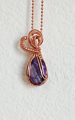 oval purple banded jasper pendant 9